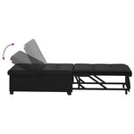 vidaXL Canapé-Lit avec coussin Noir 67 x 194 x 82 cm Contreplaqué