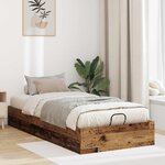 vidaXL Cadre de lit ottoman Bois ancien 193 x 120 x 25 cm