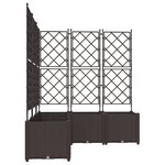 vidaXL Jardinier avec treillis 5 pièces Marron 120x120x143 cm