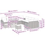 vidaXL Ensemble de canapé de jardin avec coussin 17 Pièces Noir polyrotin