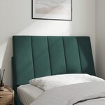 vidaXL Coussin de tête de lit Hanko vert foncé 80 cm velours