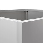 vidaXL Jardinières 2 Pièces argenté 42x40x39 cm acier galvanisé