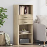 vidaXL Buffet haut chêne sonoma 50x42 5x124 cm bois d'ingénierie