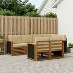 vidaXL Ensemble de canapés d'extérieur 6 pc Naturel