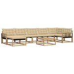 vidaXL Ensemble de canapés d'extérieur 8 pc Blanc et Beige