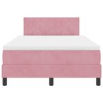 vidaXL Lit à ressorts avec matelas Rose 120 x 200 cm tissu