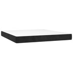 vidaXL Matelas de lit à ressorts ensachés fermeté moyenne Noir 180x200x20 cm Velours