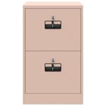 vidaXL Cabinet de Dossier Rose 44 x 50 x 106.5 cm Acier Laminé à Froid