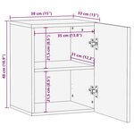 vidaXL Cabinet de salle de bain avec porte Noir et or 38 x 33 x 48 cm