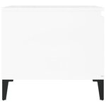 vidaXL Table basse Blanc brillant 100x50x45 cm Bois d'ingénierie