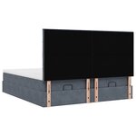 vidaXL Cadre de lit ottoman avec matelas gris foncé 200x200 cm velours