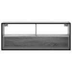 vidaXL Meuble TV sonoma gris 100x31x39 5 cm bois d'ingénierie et métal