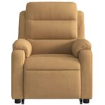 vidaXL Fauteuil inclinable Marron Velours