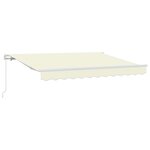 vidaXL Auvent Rétractable Crème 300 x 200 cm tissu