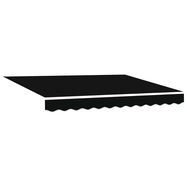vidaXL Auvent Rétractable Noir 350 x 250 cm Tissu et Aluminium