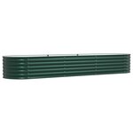 Bac surélevé vidaXL Jardin Vert 320x80x44 cm Acier galva