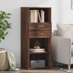 vidaXL Buffet haut chêne marron 50x42 5x124 cm bois d'ingénierie