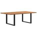 vidaXL Table à manger marron clair bois de chêne massif rectangulaire