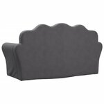 vidaXL Canapé-lit pour enfants 2 places anthracite peluche douce