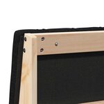vidaXL Tête de lit capitonnée Noir 135 cm Pin massif