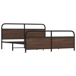 vidaXL Cadre de lit en métal sans matelas chêne marron 200x200 cm