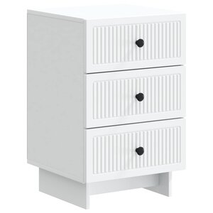 vidaXL Cabinet de chevet Blanc 43 x 41 x 66 5 cm Bois d'ingénierie