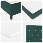 vidaXL Lit à ressorts avec matelas Vert foncé 180 x 200 cm Velours