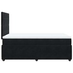 vidaXL Sommier à lattes de lit avec matelas noir 120x190 cm velours