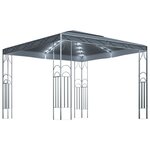 vidaXL Tonnelle avec guirlande lumineuse à LED 300x300 cm Anthracite