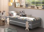 3 Lits Modulo Smiley Gris Empilables 90x200 L 203 6 x Lg 93 8 x H 27 5 cm