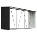 vidaXL Abri de stockage à bois Acier galvanisé 330x84x152cm Anthracite