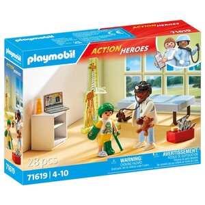 PLAYMOBIL 71619 - Action Heroes Pédiatre avec enfant