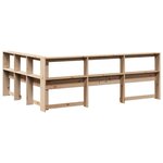 vidaXL Tête de lit de bibliothèque en forme de L bois massif de pin