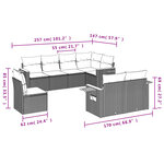 vidaXL Salon de jardin avec coussins 8 Pièces beige résine tressée