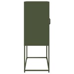 vidaXL Buffet haut vert olive 68x39x107 cm acier
