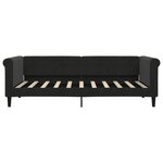 vidaXL Lit de jour avec matelas noir 90x190 cm velours