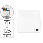 Liderpapel pot a crayons plastique magnetique - 12.5x7.5x4cm - blanc