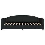 vidaXL Lit de jour avec matelas noir 90x200 cm tissu