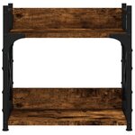 vidaXL Support d'imprimante à 2 niveaux chêne fumé 40x20x40 cm