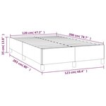 vidaXL Cadre de lit Gris clair 120x200 cm Velours