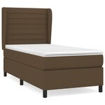 vidaXL Sommier à lattes de lit avec matelas Marron foncé 90x190 cm