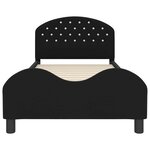 vidaXL Cadre de lit pour enfants avec tête de lit Noir 90 x 190 cm