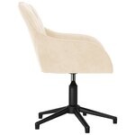 vidaXL Chaises pivotantes à manger lot de 2 Crème Velours