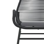 vidaXL Chaises de jardin lot de 2 avec coussins noir résine tressée