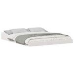 vidaXL Cadre de lit Blanc 140 x 210 cm Pin massif