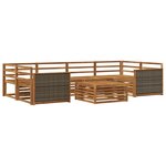 vidaXL Ensemble de canapés d'extérieur 7 pc Naturel