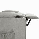 vidaXL Fauteuil inclinable Gris clair Tissu