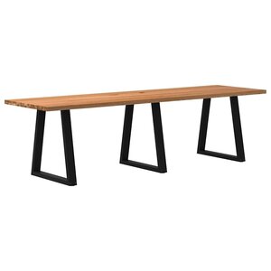 vidaXL Table à manger marron clair 280x80x74 cm rectangulaire