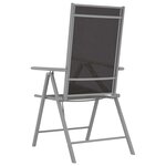 vidaXL Ensemble à manger de jardin 7 Pièces aluminium argenté et noir