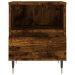 vidaXL Table de chevet chêne fumé 40x35x50 cm bois d’ingénierie